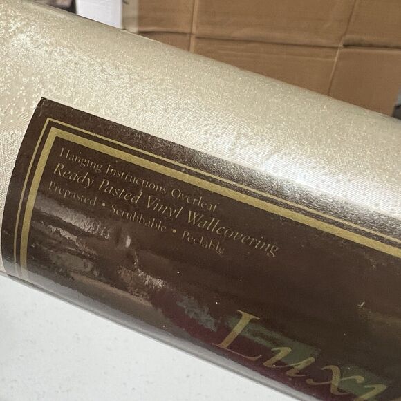 Roll of Vtg Peach Pink Floral Calla Lily Wallpaper Luxury Vinyl 90s Pearl Sheen - Picture 5 of 15